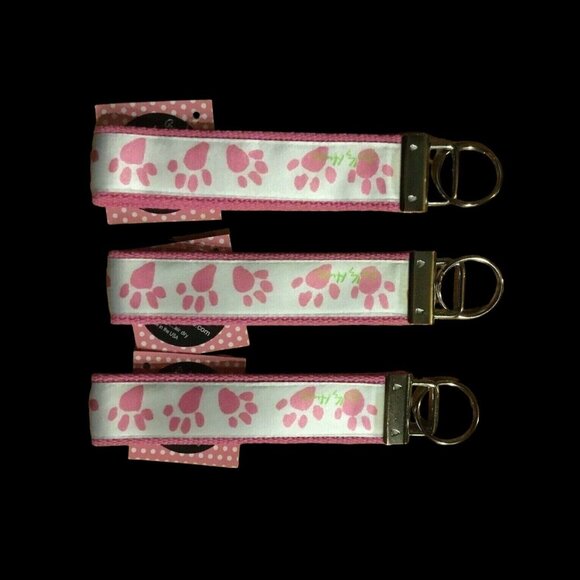 Sally Huss Wristlet  Key Chain Wrist Strap Key Fobs Handmade X 3 New With Tag - Picture 2 of 2